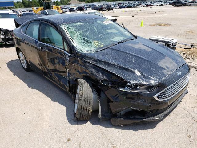 3FA6P0LUXJR242144 - 2018 FORD FUSION SE BLACK photo 1