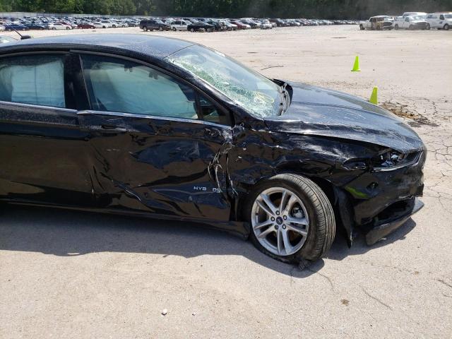 3FA6P0LUXJR242144 - 2018 FORD FUSION SE BLACK photo 9