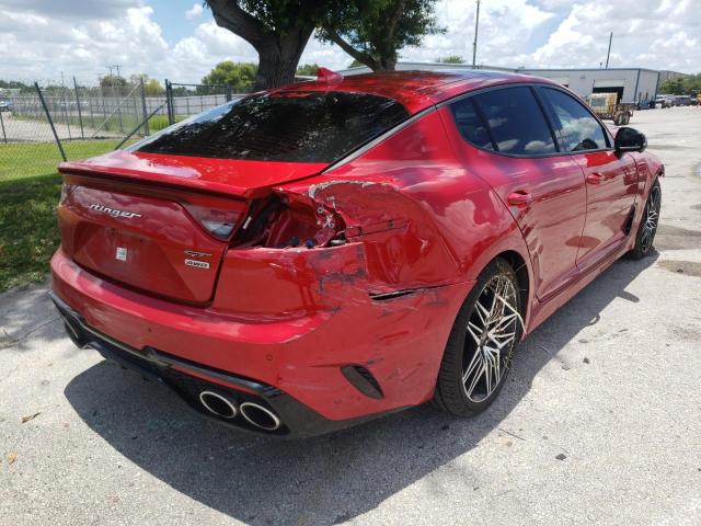 KNAE55LC1N6100121 - 2022 KIA STINGER GT RED photo 4