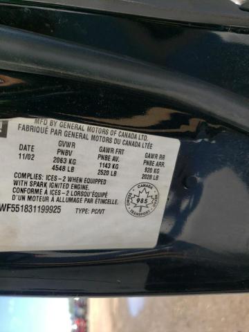 2G4WF551831199925 - 2003 BUICK REGAL GS Қара фото 10