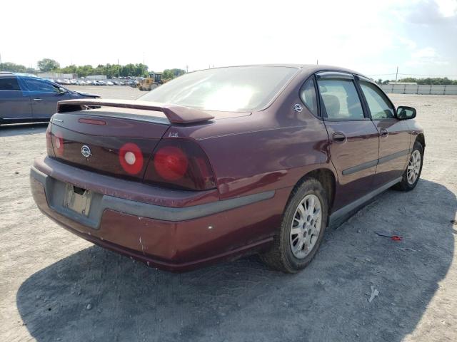 2G1WF52EX19165617 - 2001 CHEVROLET IMPALA MAROON photo 4