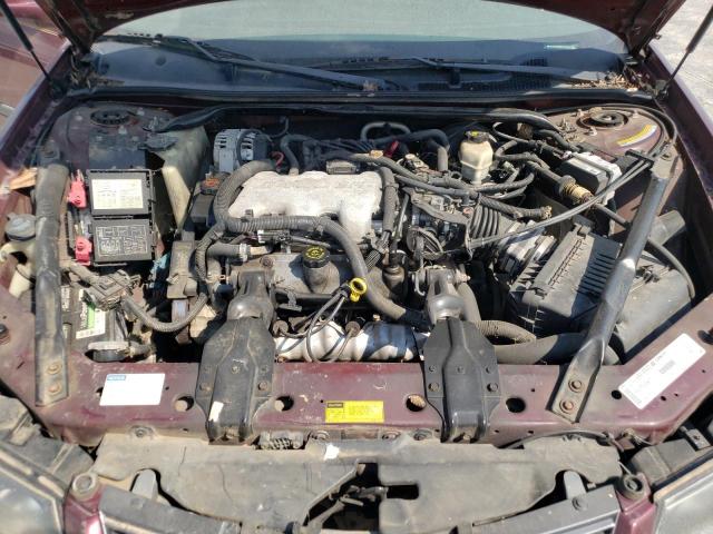 2G1WF52EX19165617 - 2001 CHEVROLET IMPALA MAROON photo 7