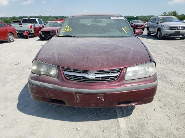 2G1WF52EX19165617 - 2001 CHEVROLET IMPALA MAROON photo 9