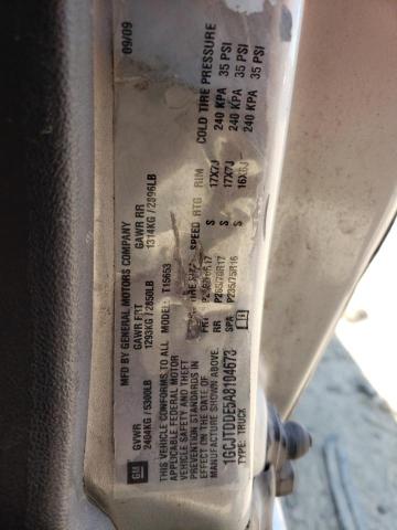 1GCJTDDE5A8104673 - 2010 CHEVROLET COLORADO L SILVER photo 10