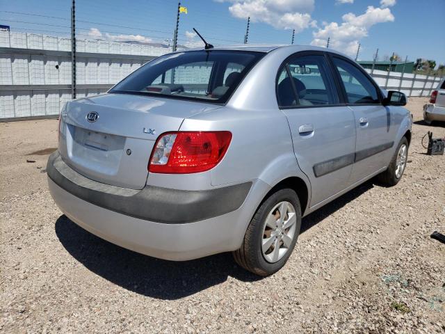 KNADE123786431084 - 2008 KIA RIO BASE SILVER photo 4