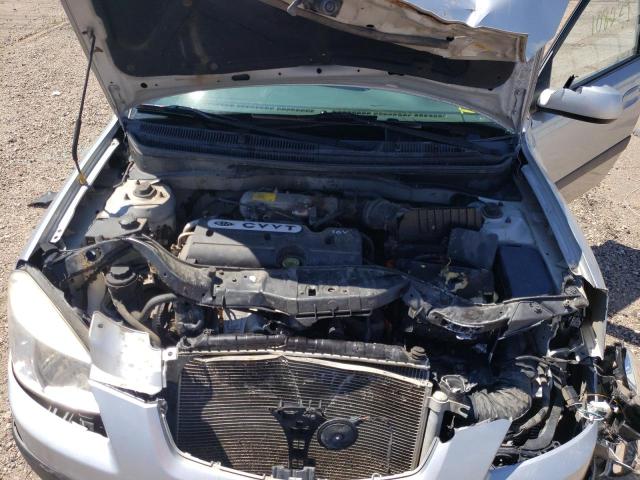 KNADE123786431084 - 2008 KIA RIO BASE SILVER photo 7