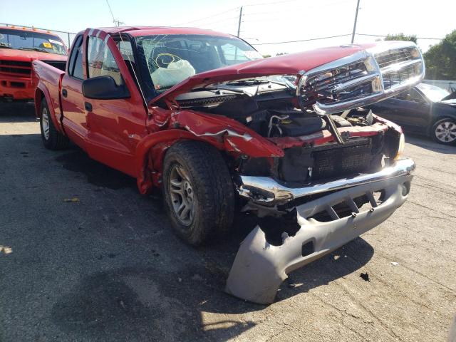 1D7HL48N54S674808 - 2004 DODGE DAKOTA QUA RED photo 9