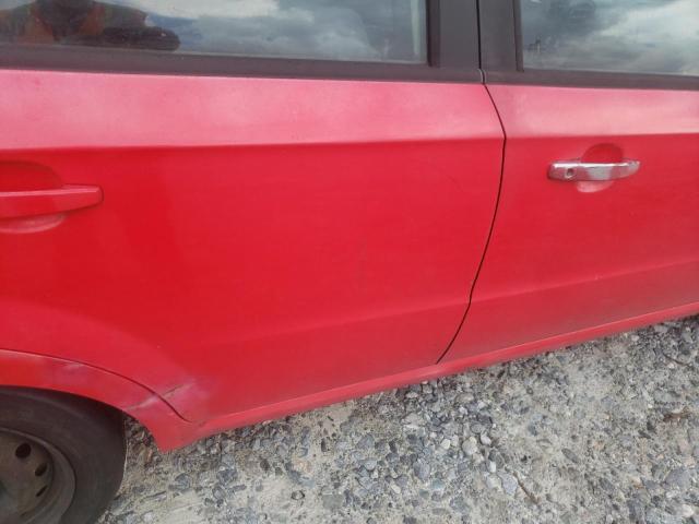 KL1TD56627B139319 - 2007 CHEVROLET AVEO BASE RED photo 10