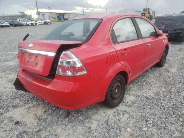 KL1TD56627B139319 - 2007 CHEVROLET AVEO BASE RED photo 4