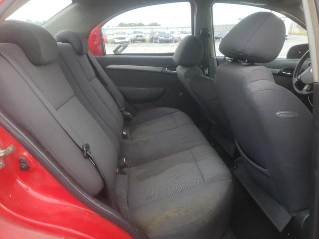 KL1TD56627B139319 - 2007 CHEVROLET AVEO BASE RED photo 6