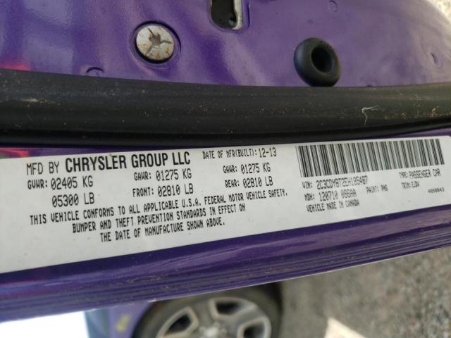 2C3CDYBT2EH185487 - 2014 DODGE CHALLENGER PURPLE photo 10