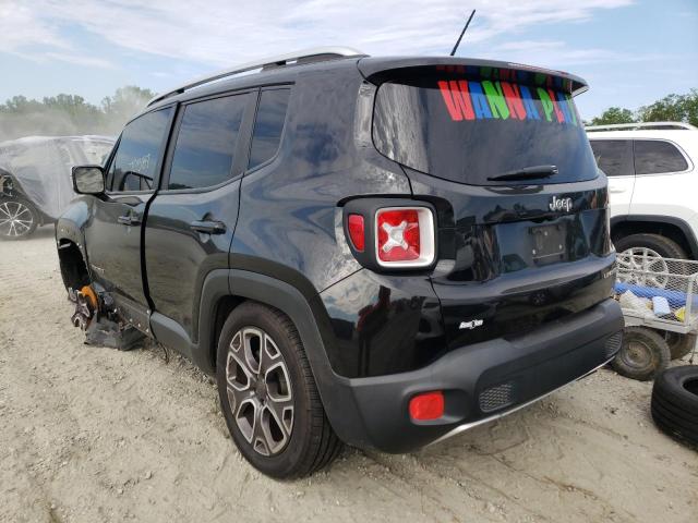 ZACCJADB3HPF84511 - 2017 JEEP RENEGADE L BLACK photo 3