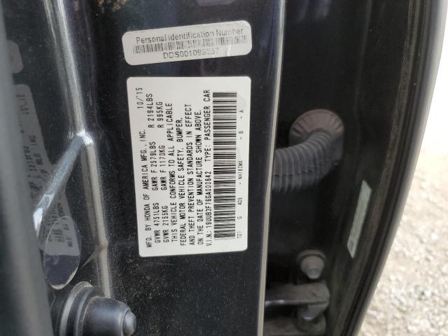 19UUB3F76GA000642 - 2016 ACURA TLX ADVANC GRAY photo 10