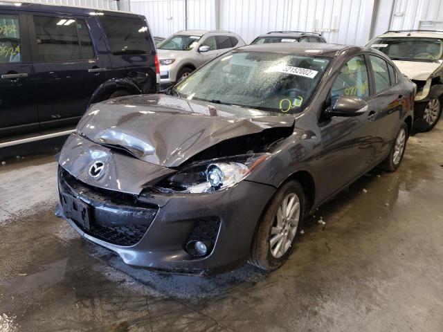 JM1BL1W77D1817315 - 2013 MAZDA 3 I GRAY photo 2