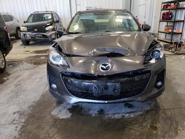 JM1BL1W77D1817315 - 2013 MAZDA 3 I GRAY photo 9