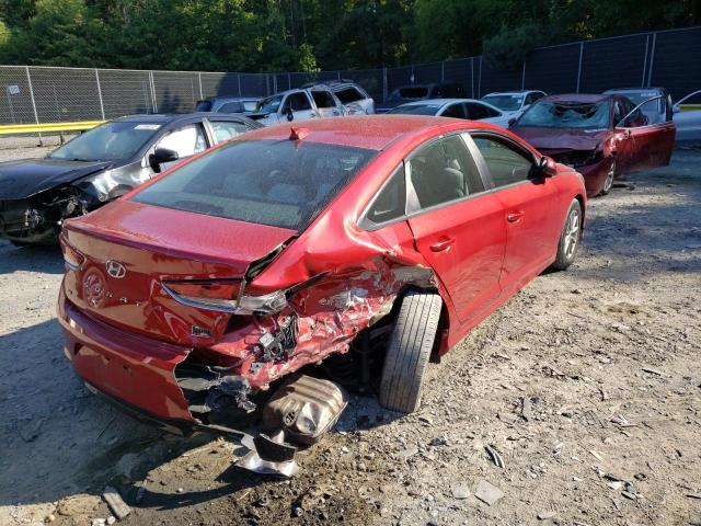 5NPE24AF4JH622566 - 2018 HYUNDAI SONATA RED photo 4