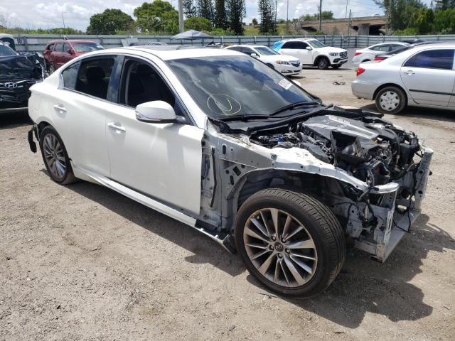 JN1EV7AR1JM442926 - 2018 INFINITI Q50 LUXE WHITE photo 1