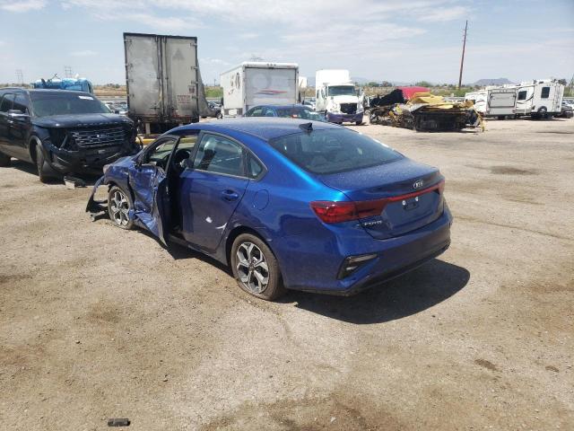 3KPF24AD1ME375910 - 2021 KIA FORTE FE BLUE photo 3