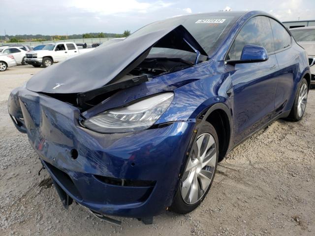 5YJYGDEF2LF000185 - 2020 TESLA MODEL Y أزرق صورة 2
