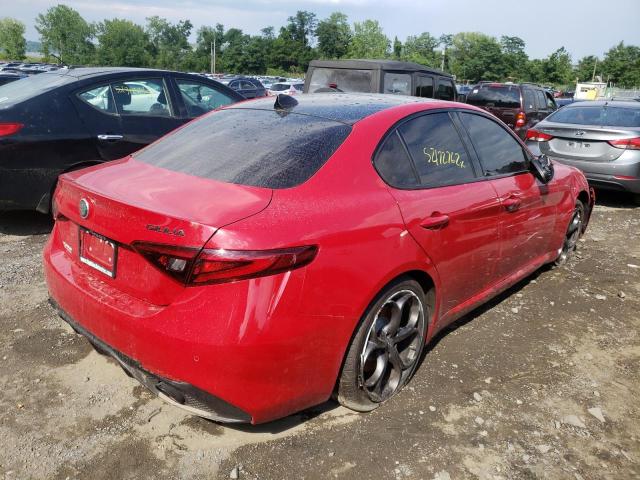 ZARFANAN8K7601039 - 2019 ALFA ROMEO GIULIA RED photo 4