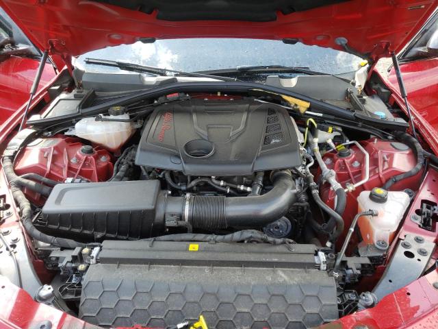 ZARFANAN8K7601039 - 2019 ALFA ROMEO GIULIA RED photo 7