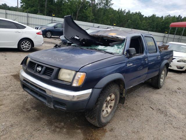 1N6ED27T7YC350920 - 2000 NISSAN FRONTIER C BLUE photo 2