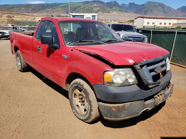 1FTRF12W05NA43650 - 2005 FORD F150 RED photo 1