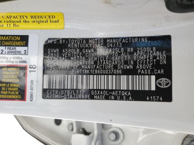 4T1BK1EB6DU037096 - 2013 TOYOTA AVALON BASE  photo 10