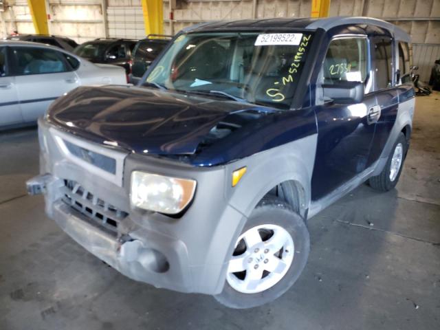 5J6YH28253L009836 - 2003 HONDA ELEMENT DX BLUE photo 2