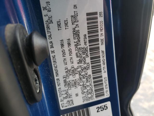 3TMCZ5AN3JM131920 - 2018 TOYOTA TACOMA DOUBLE CAB  照片 10