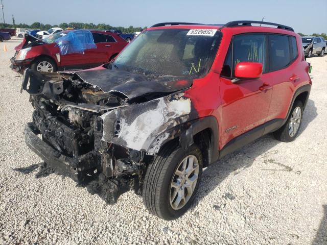 ZACCJBBB6HPF72331 - 2017 JEEP RENEGADE L RED photo 2