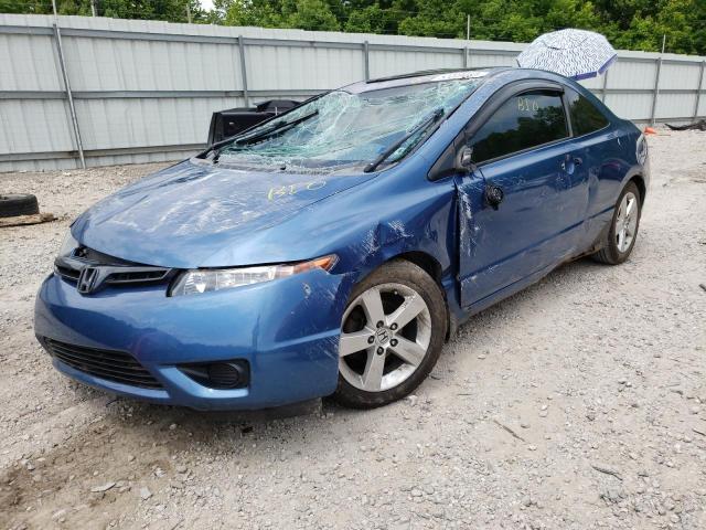 2HGFG12847H514259 - 2007 HONDA CIVIC EX BLUE photo 2