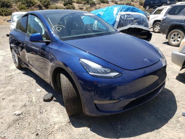 5YJYGAEE0MF280602 - 2021 TESLA MODEL Y BLUE photo 1