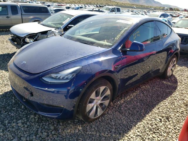 5YJYGAEE0MF280602 - 2021 TESLA MODEL Y BLUE photo 2