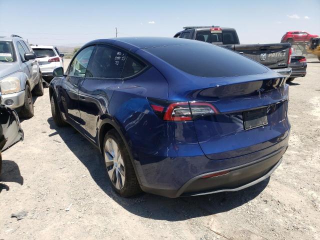 5YJYGAEE0MF280602 - 2021 TESLA MODEL Y BLUE photo 3