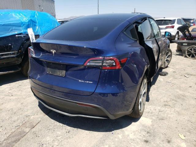 5YJYGAEE0MF280602 - 2021 TESLA MODEL Y أزرق صورة 4