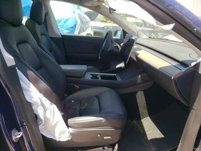 5YJYGAEE0MF280602 - 2021 TESLA MODEL Y أزرق صورة 5