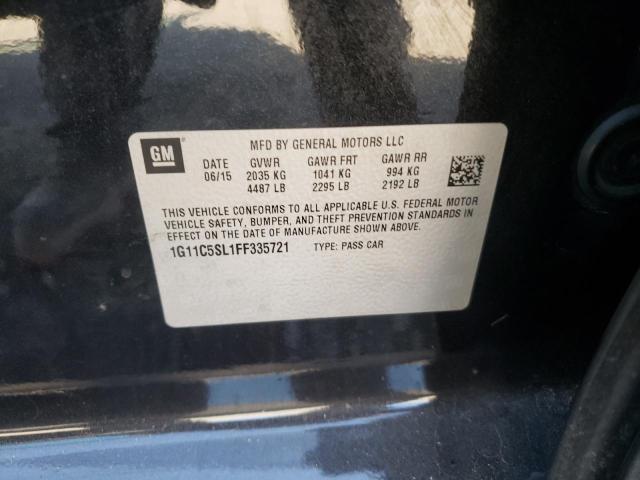 1G11C5SL1FF335721 - 2015 CHEVROLET MALIBU 1LT 黑色 照片 10