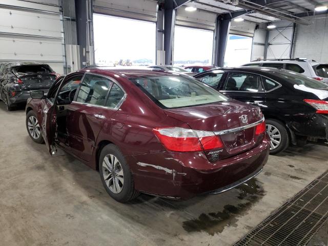 1HGCR2F37FA201057 - 2015 HONDA ACCORD LX BURGUNDY photo 3