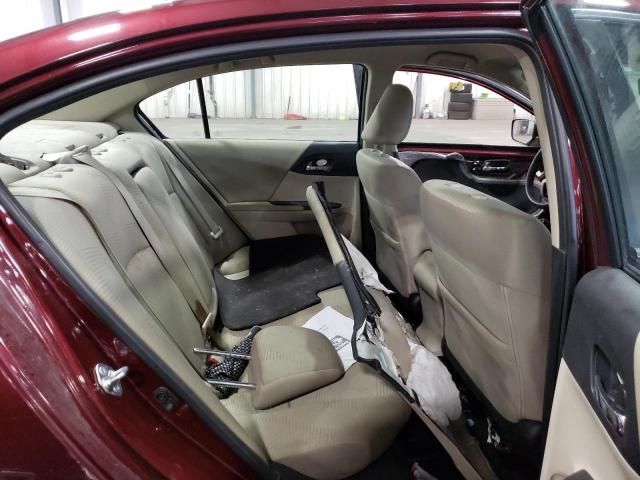 1HGCR2F37FA201057 - 2015 HONDA ACCORD LX BURGUNDY photo 6