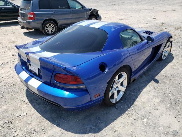 1B3JZ69Z26V100855 - 2006 DODGE VIPER SRT- BLUE photo 4