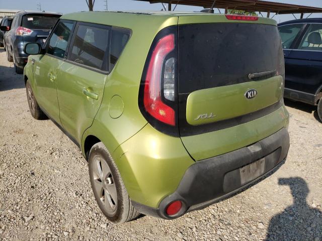 KNDJN2A28E7041394 - 2014 KIA SOUL GREEN photo 3