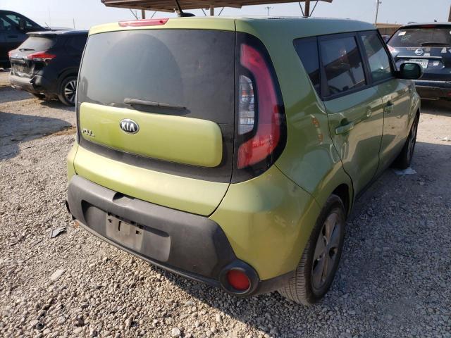 KNDJN2A28E7041394 - 2014 KIA SOUL GREEN photo 4