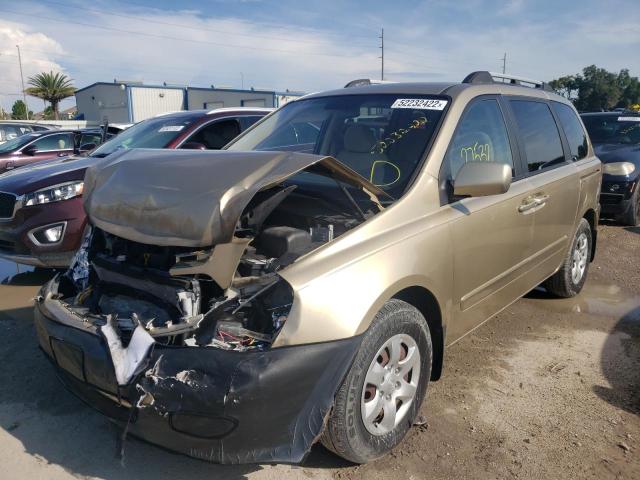 KNDMB133396277100 - 2009 KIA SEDONA BEIGE photo 2