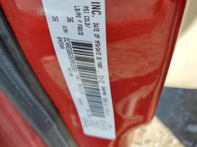 2C4RDGBG9DR532521 - 2013 DODGE GRAND CARA RED photo 10