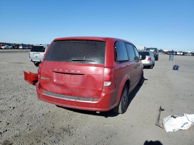 2C4RDGBG9DR532521 - 2013 DODGE GRAND CARA RED photo 4