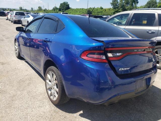 1C3CDFBH1DD134543 - 2013 DODGE DART BLUE photo 3