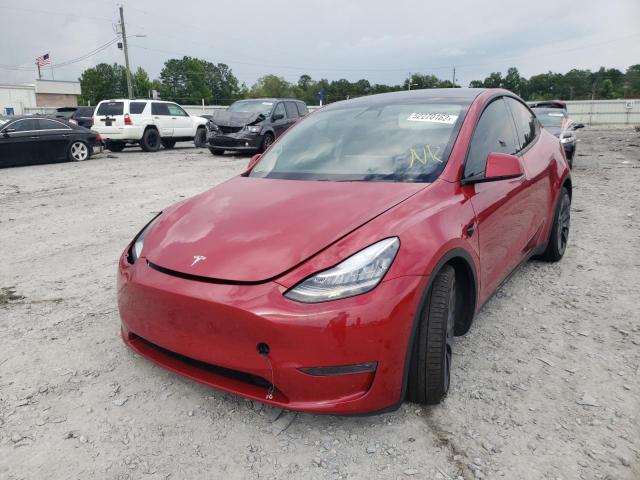 5YJYGDEF2LF036538 - 2020 TESLA MODEL Y RED photo 2