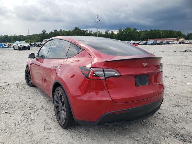 5YJYGDEF2LF036538 - 2020 TESLA MODEL Y RED photo 3