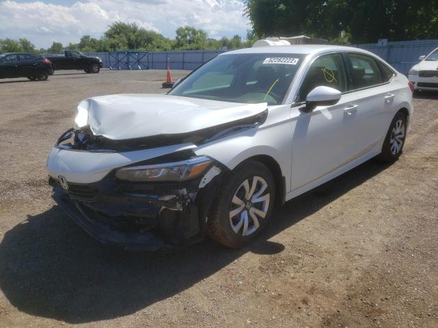 2HGFE2F25NH100860 - 2022 HONDA CIVIC LX WHITE photo 2